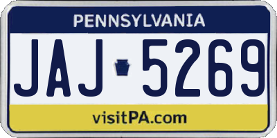 PA license plate JAJ5269