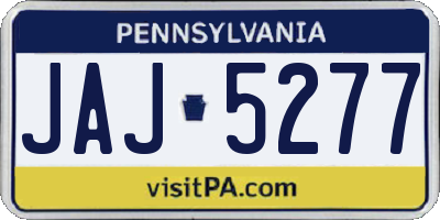 PA license plate JAJ5277
