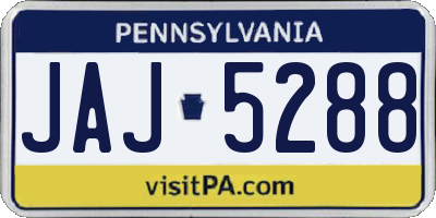 PA license plate JAJ5288