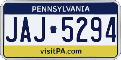 PA license plate JAJ5294