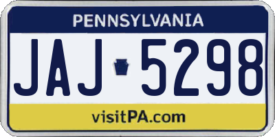 PA license plate JAJ5298