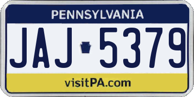 PA license plate JAJ5379