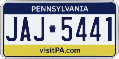 PA license plate JAJ5441
