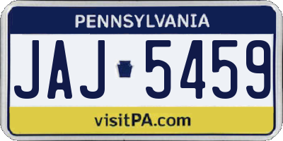 PA license plate JAJ5459