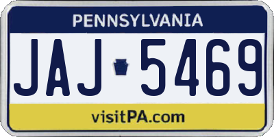 PA license plate JAJ5469