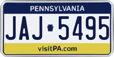PA license plate JAJ5495