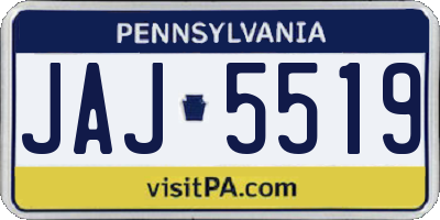 PA license plate JAJ5519