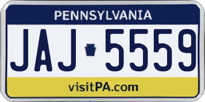 PA license plate JAJ5559