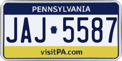 PA license plate JAJ5587