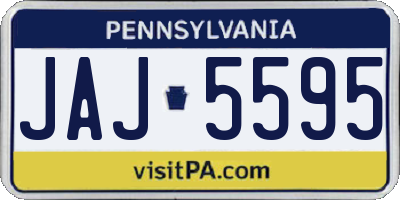PA license plate JAJ5595