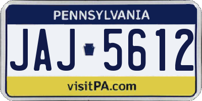 PA license plate JAJ5612