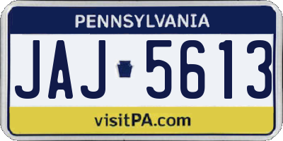 PA license plate JAJ5613