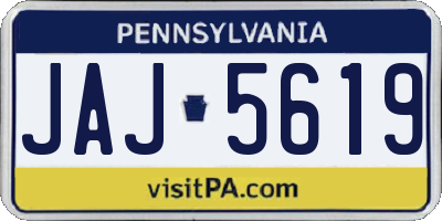 PA license plate JAJ5619