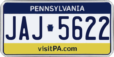 PA license plate JAJ5622