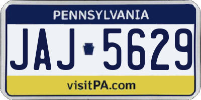 PA license plate JAJ5629