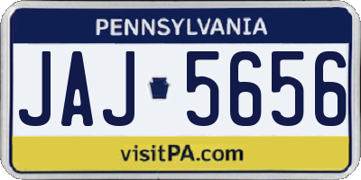 PA license plate JAJ5656
