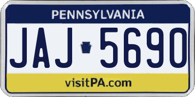 PA license plate JAJ5690