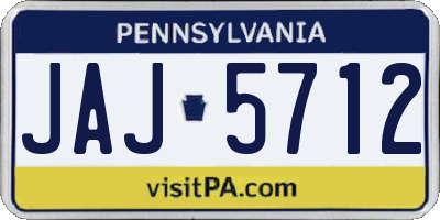 PA license plate JAJ5712