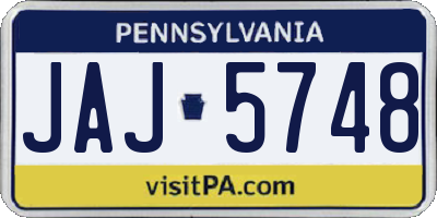 PA license plate JAJ5748