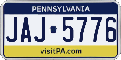PA license plate JAJ5776