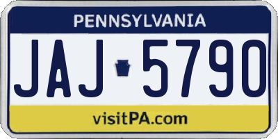 PA license plate JAJ5790