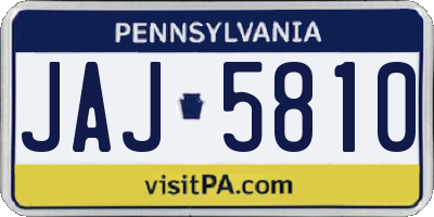 PA license plate JAJ5810