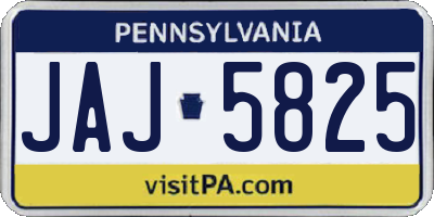 PA license plate JAJ5825