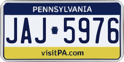 PA license plate JAJ5976