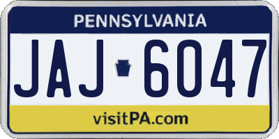 PA license plate JAJ6047