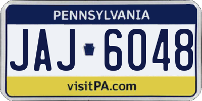 PA license plate JAJ6048