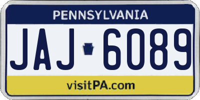 PA license plate JAJ6089