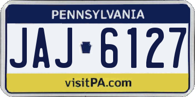 PA license plate JAJ6127