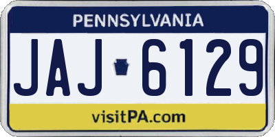 PA license plate JAJ6129