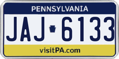 PA license plate JAJ6133