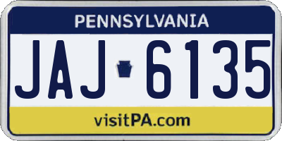 PA license plate JAJ6135