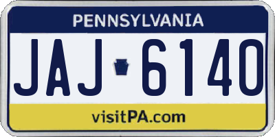 PA license plate JAJ6140