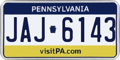 PA license plate JAJ6143