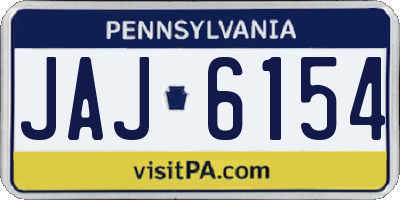 PA license plate JAJ6154