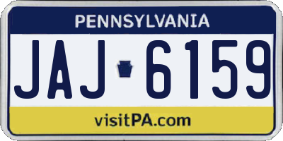 PA license plate JAJ6159