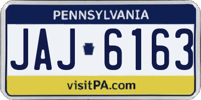 PA license plate JAJ6163