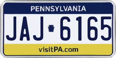 PA license plate JAJ6165