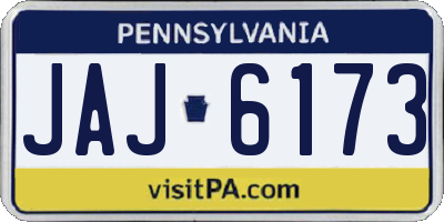 PA license plate JAJ6173