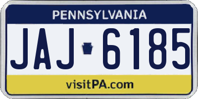 PA license plate JAJ6185