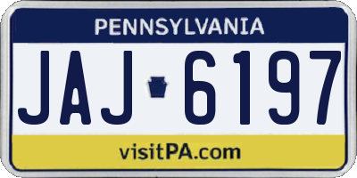 PA license plate JAJ6197
