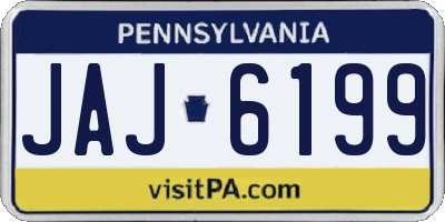 PA license plate JAJ6199