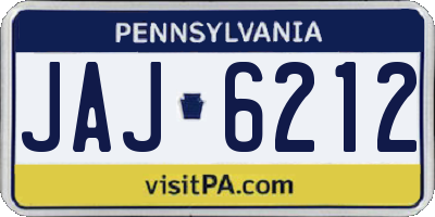 PA license plate JAJ6212
