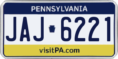 PA license plate JAJ6221