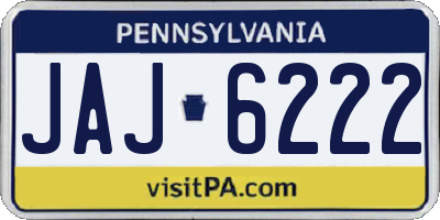 PA license plate JAJ6222