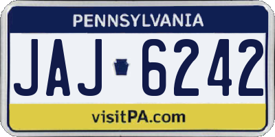 PA license plate JAJ6242