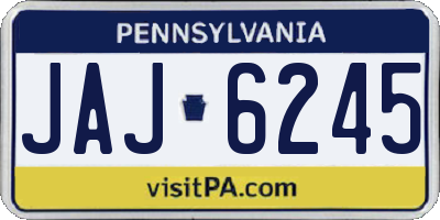 PA license plate JAJ6245